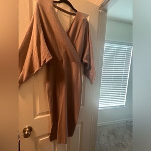 Tan sweater dress
